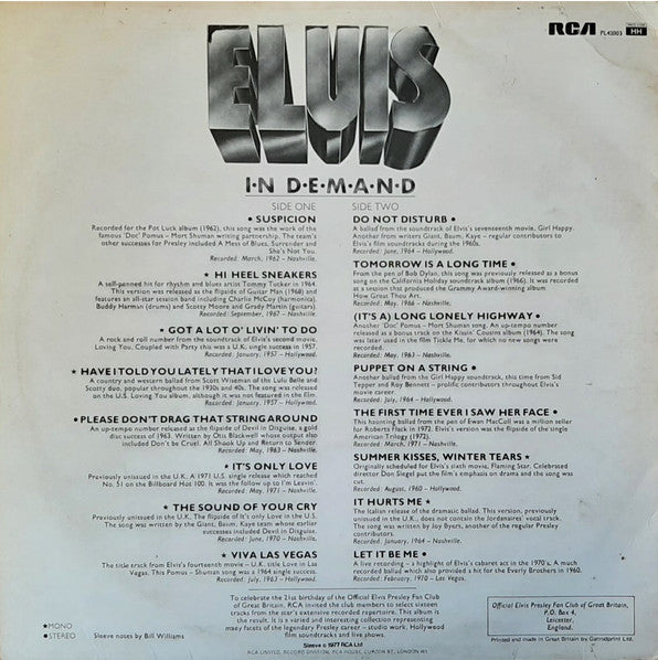 Elvis Presley : Elvis In Demand (LP,Compilation,Stereo,Mono)