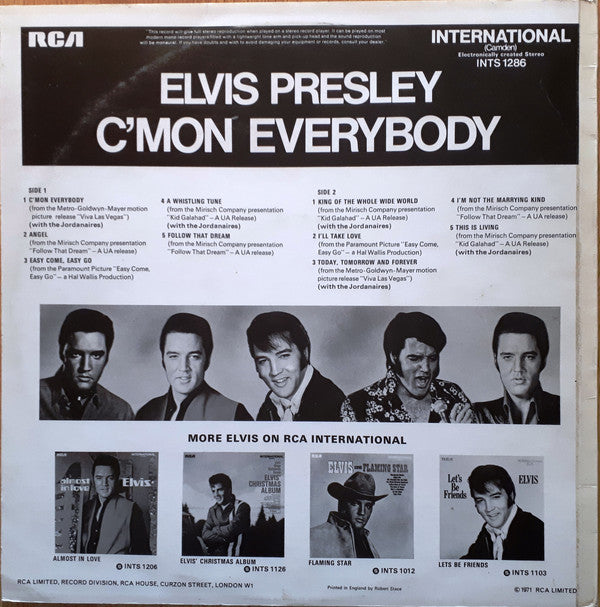 Elvis Presley : C'mon Everybody (LP,Album,Compilation)