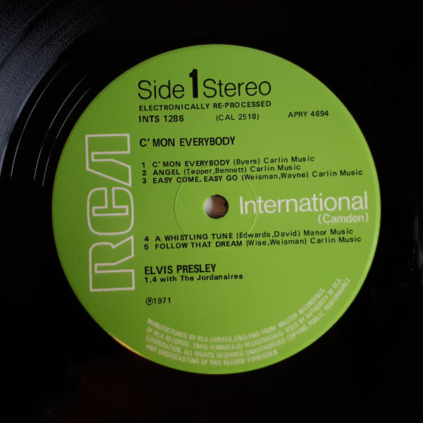 Elvis Presley : C'mon Everybody (LP,Album,Compilation)