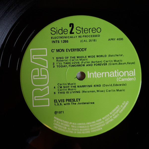 Elvis Presley : C'mon Everybody (LP,Album,Compilation)