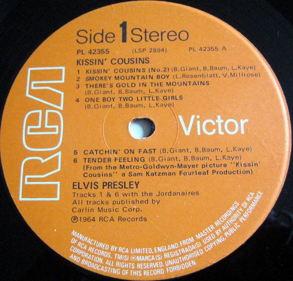 Elvis Presley : Kissin' Cousins (LP, Album, RE)