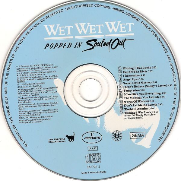 Wet Wet Wet : Popped In Souled Out (Album,Repress)