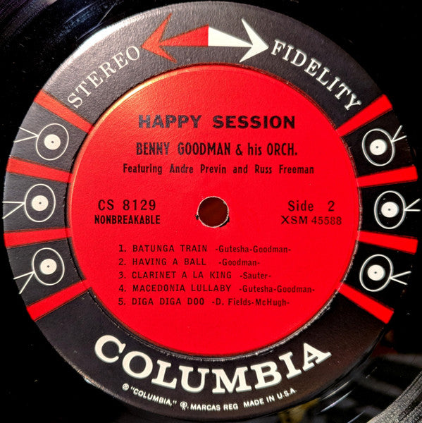 Benny Goodman And His Orchestra Featuring Andre Previn* And Russ Freeman : Happy Session (LP, Album)