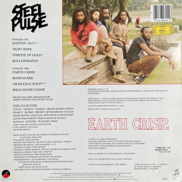 Steel Pulse : Earth Crisis (LP, Album)