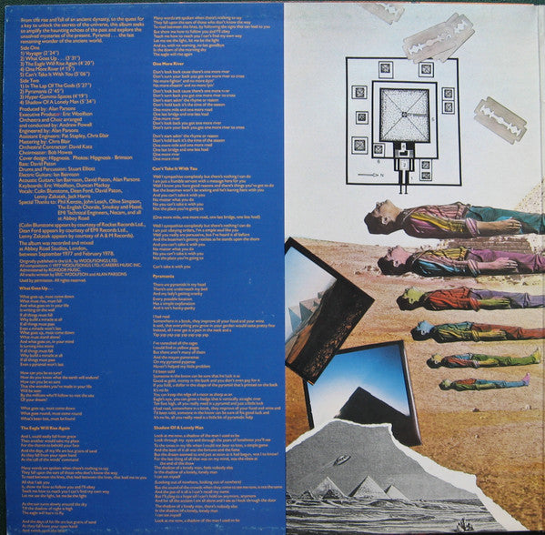 The Alan Parsons Project : Pyramid (LP, Album, Ltd, Ora)