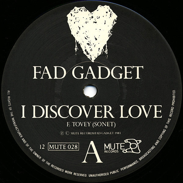 Fad Gadget : I Discover Love (Extended Version) (12", Single)