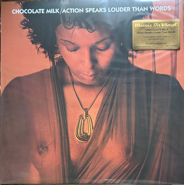 Chocolate Milk (2) : Action Speaks Louder Than Words (LP, Album, Ltd, RE, Pin)