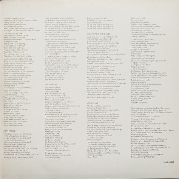 Bruce Springsteen : Born To Run (LP, Album, Gat)