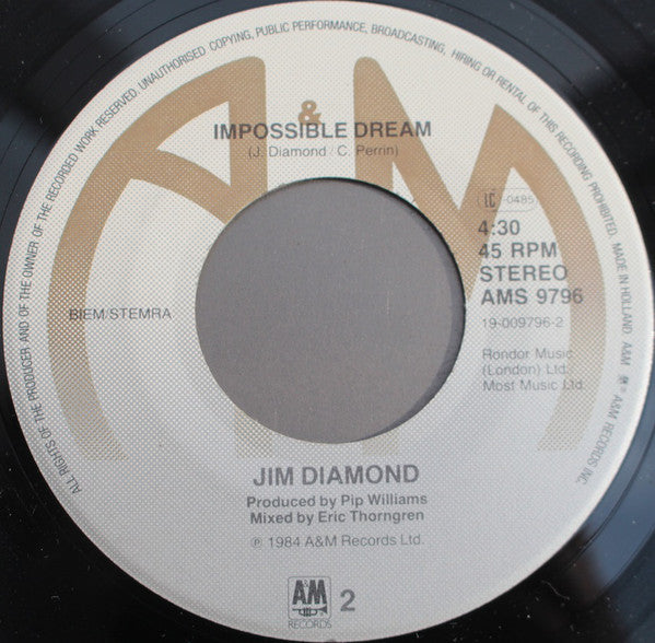 Jim Diamond - I Should Have Known Better (7", Single) - De Platen Aap – Vinylwinkel in Brielle & online webshop voor muziekliefhebbers