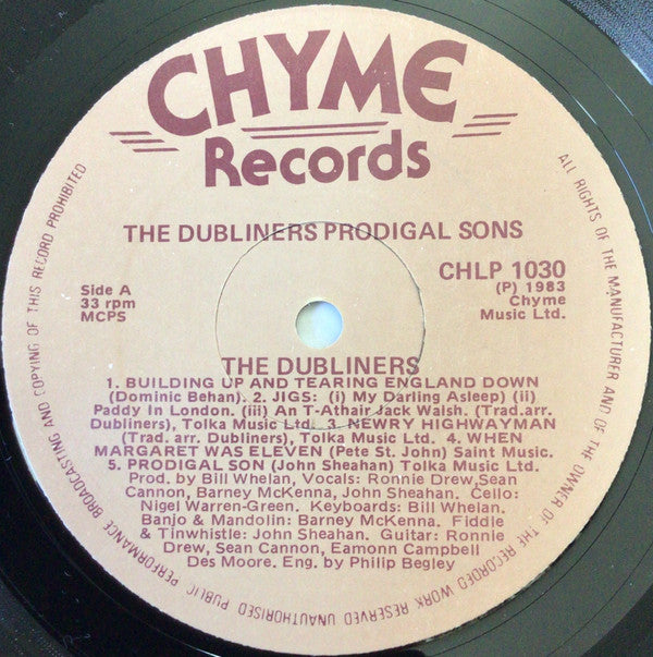 Dubliners* : Prodigal Sons (LP, Album)