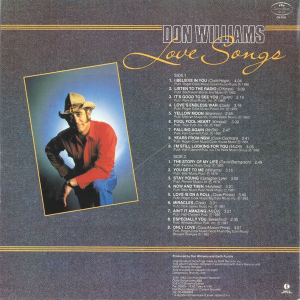 Don Williams (2) : Love Songs (LP, Comp)