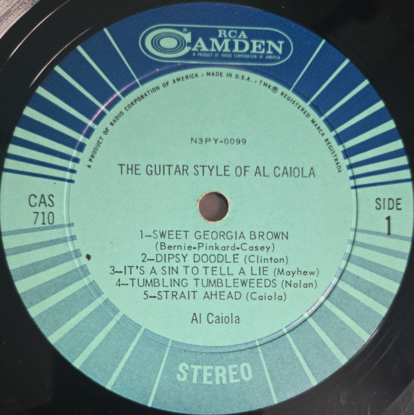 Al Caiola : The Guitar Style Of Al Caiola (LP, Album)