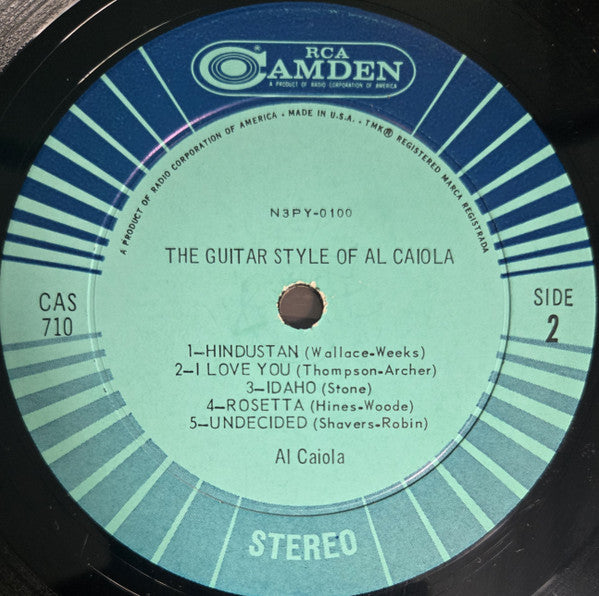 Al Caiola : The Guitar Style Of Al Caiola (LP, Album)