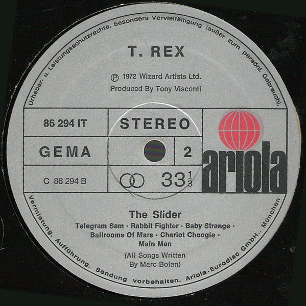 T. Rex : The Slider (LP, Album)