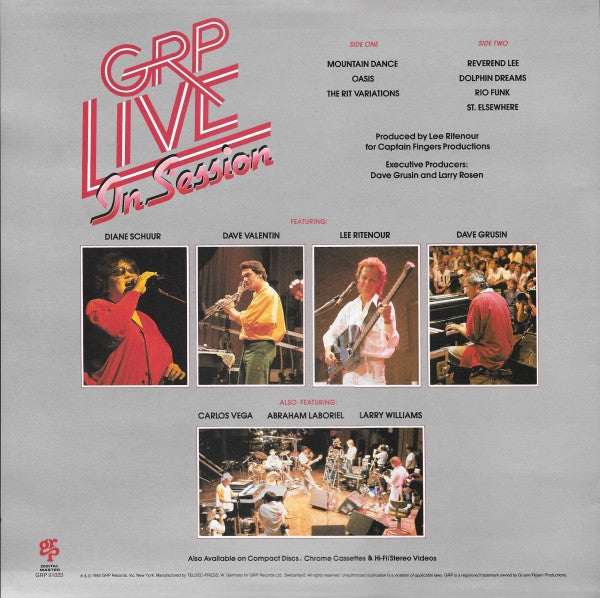 Dave Grusin / Lee Ritenour / Diane Schuur / Dave Valentin : GRP Live In Session (LP, Album)