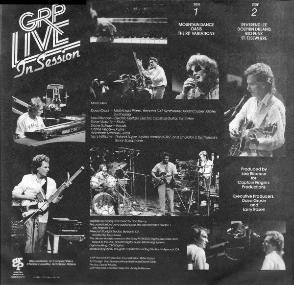 Dave Grusin / Lee Ritenour / Diane Schuur / Dave Valentin : GRP Live In Session (LP, Album)