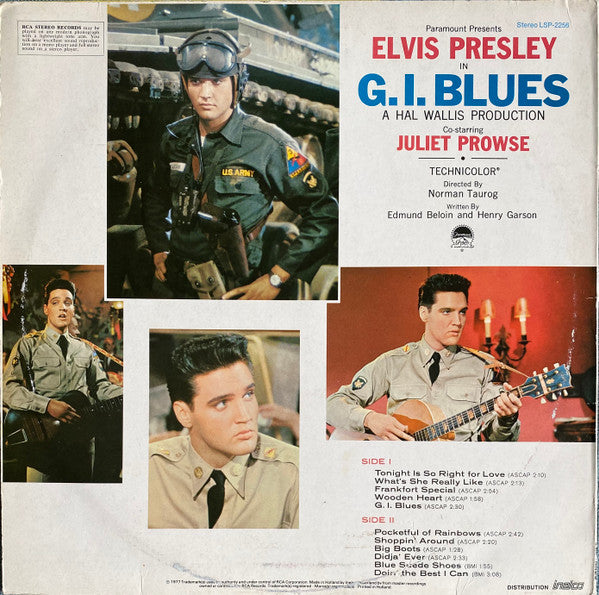 Elvis Presley : G.I. Blues (LP, Album, RE)