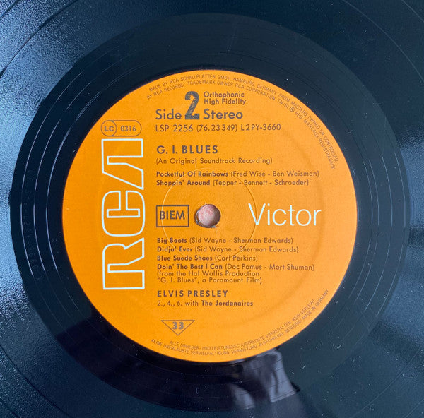 Elvis Presley : G.I. Blues (LP, Album, RE)