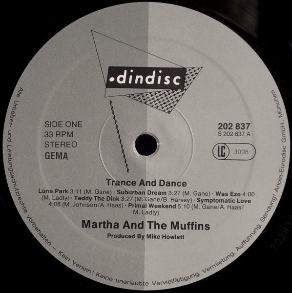 Martha And The Muffins : Trance And Dance (LP, Album)