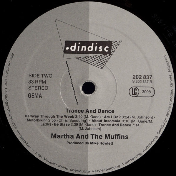 Martha And The Muffins : Trance And Dance (LP, Album)