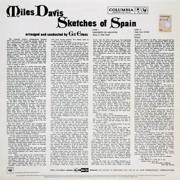 Miles Davis : Sketches Of Spain (LP, Album, RE, 180)