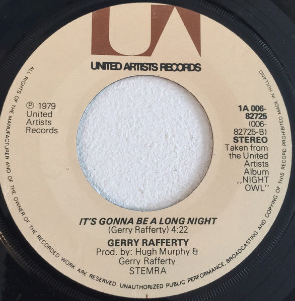 Gerry Rafferty : Get It Right Next Time (7", Single)