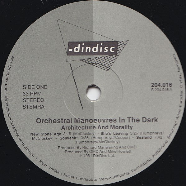 Orchestral Manoeuvres In The Dark : Architecture & Morality (LP, Album, Die)
