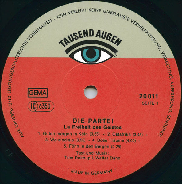Die Partei : La Freiheit Des Geistes (LP, Album)