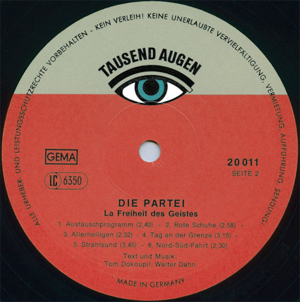 Die Partei : La Freiheit Des Geistes (LP, Album)