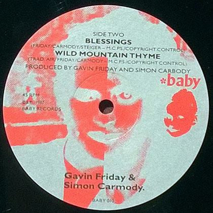 Gavin Friday & Simon Carmody : You Can't Always Get What You Want (12")