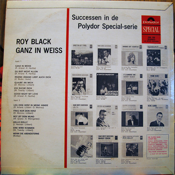 Roy Black : Ganz In Weiss (LP, Album)