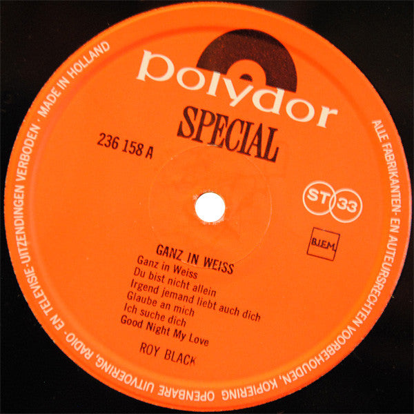Roy Black : Ganz In Weiss (LP, Album)