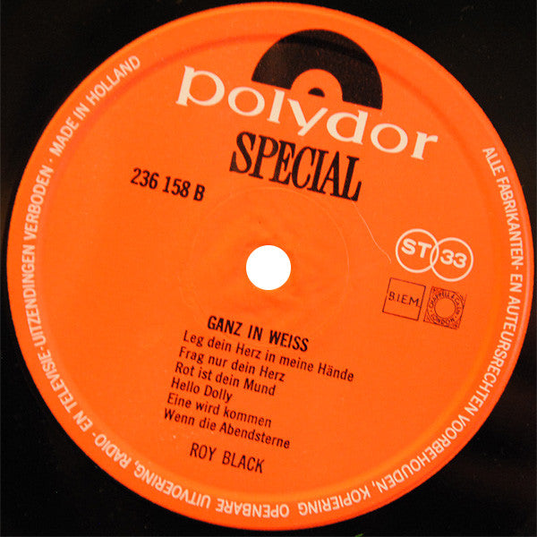 Roy Black : Ganz In Weiss (LP, Album)