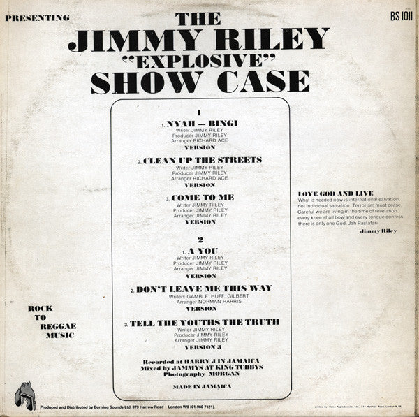 Jimmy Riley : Showcase (LP, Album)