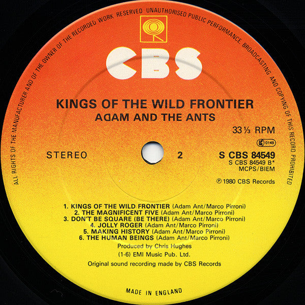 Adam And The Ants : Kings Of The Wild Frontier (LP,Album,Stereo)
