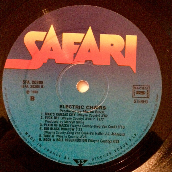 The Electric Chairs : The Electric Chairs (LP, Album)