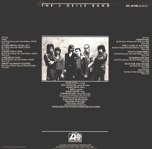 The J. Geils Band : The J. Geils Band (LP, Album)