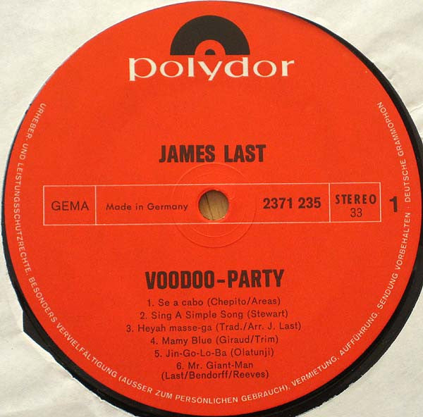 James Last : Voodoo-Party (LP, Album, M/Print, Tah)