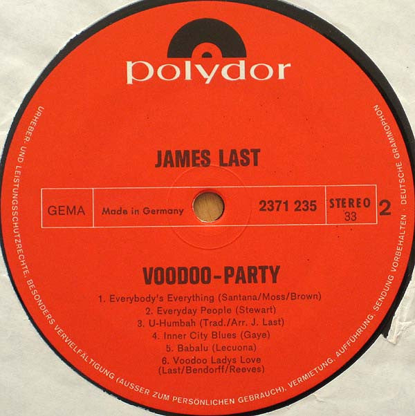 James Last : Voodoo-Party (LP, Album, M/Print, Tah)