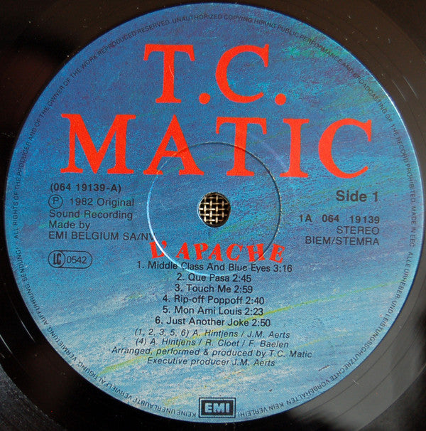 T.C. Matic* : L'Apache (LP, Album)