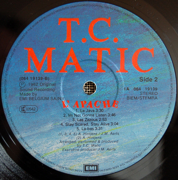 T.C. Matic* : L'Apache (LP, Album)
