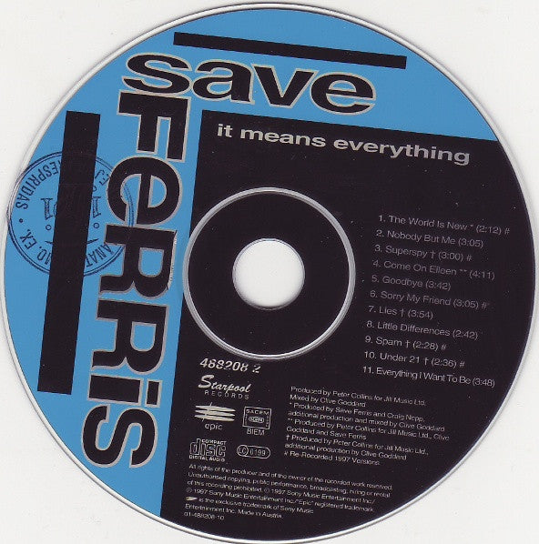 Save Ferris : It Means Everything (CD, Album)