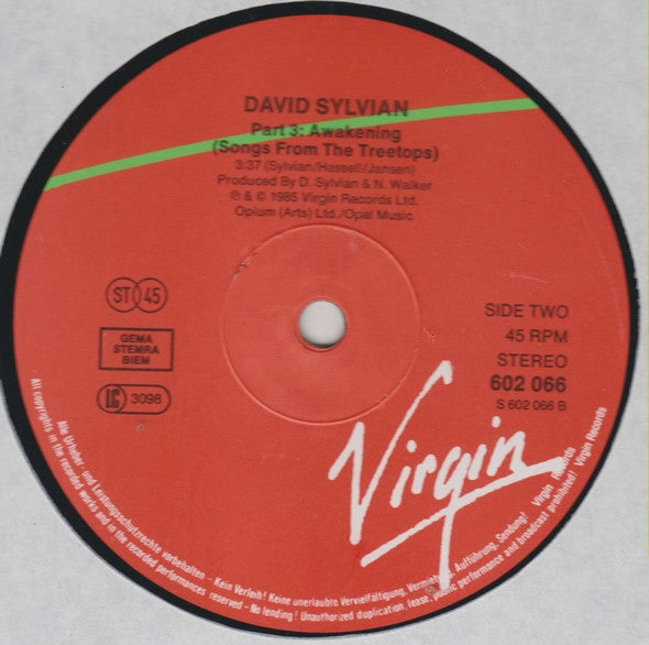 David Sylvian, Jon Hassell • Steve Jansen, Holger Czukay : Words With The Shaman (12", EP)