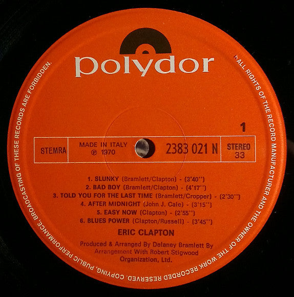 Eric Clapton : Eric Clapton (LP, Album)