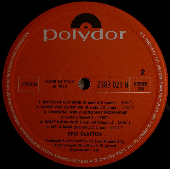 Eric Clapton : Eric Clapton (LP, Album)