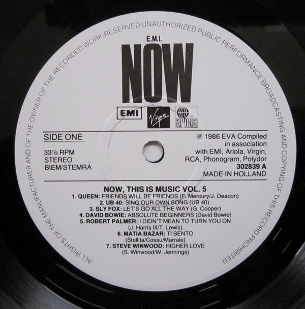 Various : Now This Is Music 5 (2xLP, Comp)