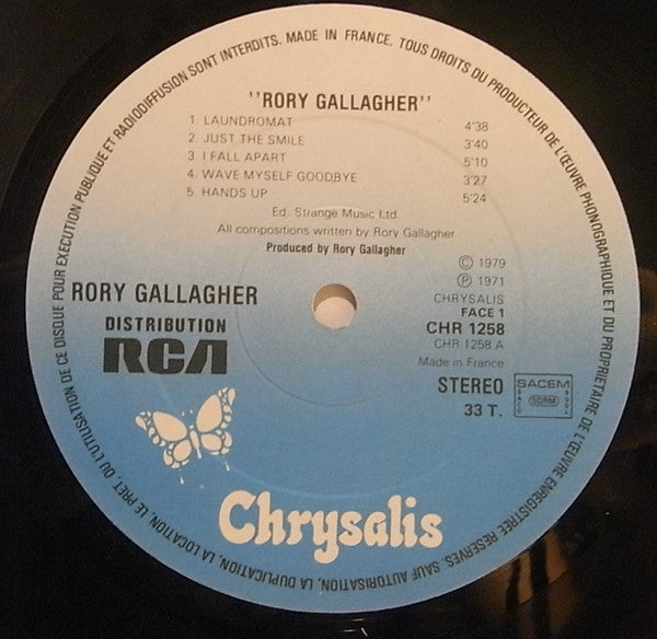 Rory Gallagher : Rory Gallagher (LP, Album, RE)