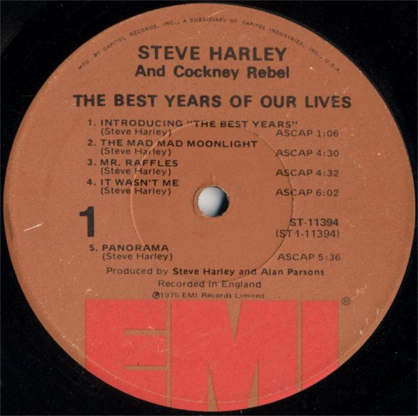 Steve Harley And Cockney Rebel* : The Best Years Of Our Lives (LP, Album, Los)