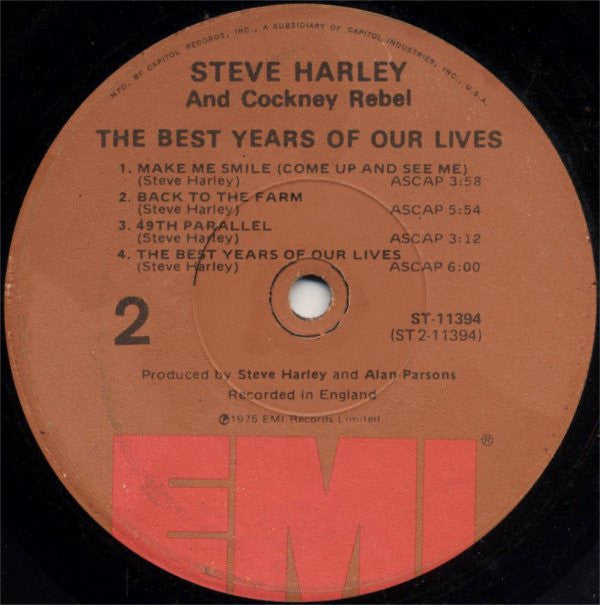 Steve Harley And Cockney Rebel* : The Best Years Of Our Lives (LP, Album, Los)