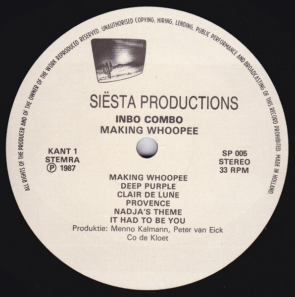 Inbo Combo : Making Whoopee (LP)
